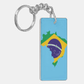 Braziliaanse landenvlag sleutelhanger (Voorkant Links)