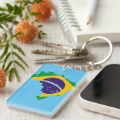 Braziliaanse landenvlag sleutelhanger (Voorkant Rechts)