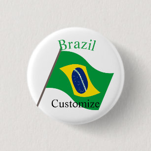 Braziliaanse Landenvlag Thunder_Cove Ronde Button 3,2 Cm