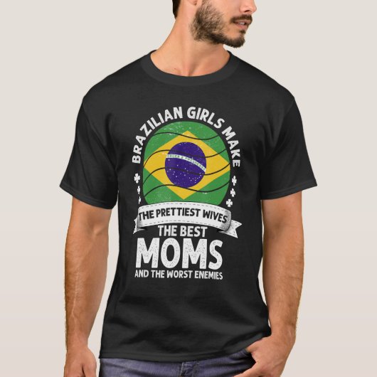 Braziliaanse mam Braziliaanse Moederdag mama Brazi T-shirt (Voorkant)