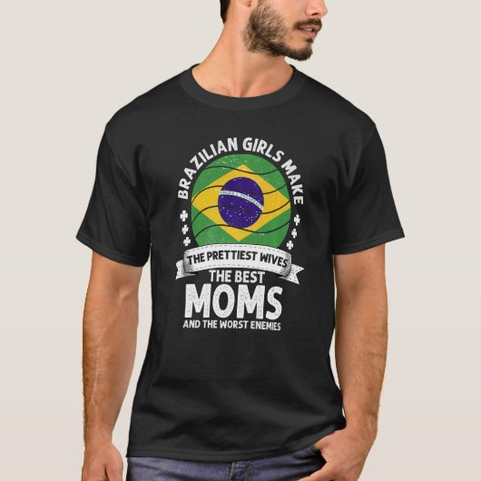 Braziliaanse mam Braziliaanse Moederdag mama Brazi T-shirt (Voorkant)