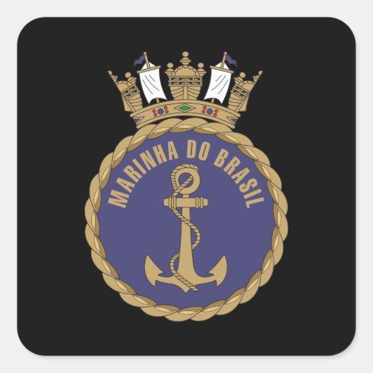 "Braziliaanse marine" Vierkante Sticker (Voorkant)