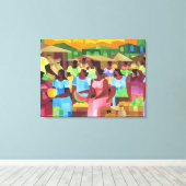 Braziliaanse marktschilderkunst canvas afdruk (Insitu (Houten vloer))