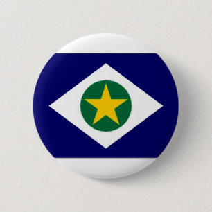 Braziliaanse Mato Grosso - vlag Ronde Button 5,7 Cm