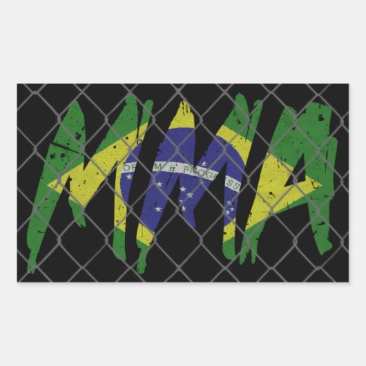 Braziliaanse MMA-Sticker Rechthoekige Sticker (Voorkant)