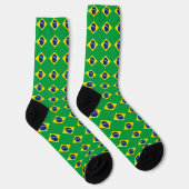 Braziliaanse mode SOCRATES, patriottische Brazilia Sokken (Rechts)