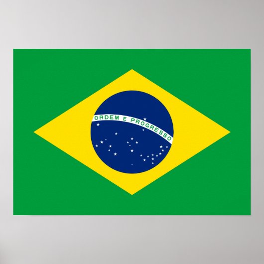Braziliaanse nationale vlag poster (Voorkant)