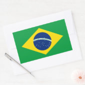 Braziliaanse nationale vlag rechthoekige sticker (Envelop)