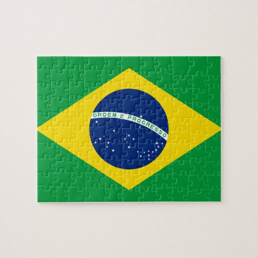 Braziliaanse Nationale Wereldvlag Legpuzzel (Horizontaal)