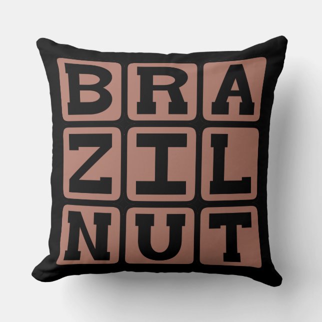 Braziliaanse noot, peulvrucht kussen (Voorkant)