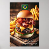 Braziliaanse Picanha Burger 24x36 Poster (Voorkant)