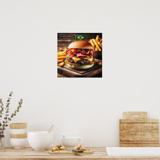Braziliaanse Picanha Burger Poster (Keuken)