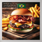 Braziliaanse Picanha Burger Poster (Voorkant)