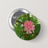 Braziliaanse pluim bloem ronde button 5,7 cm (Voorkant /achterkant)