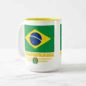 Braziliaanse Pride Tweekleurige Koffiemok (Voorkant links)