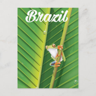 Braziliaanse regenwoud boomkikker reisposter briefkaart