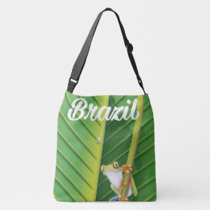 Braziliaanse regenwoud boomkikker reisposter crossbody tas