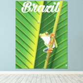 Braziliaanse regenwoudkikkervisposter canvas afdruk (Insitu (Houten vloer))