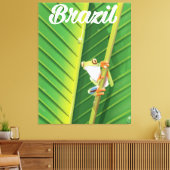 Braziliaanse regenwoudkikkervisposter canvas afdruk (Insitu (Woonkamer))