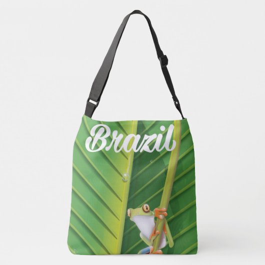 Braziliaanse regenwoudkikkervisposter crossbody tas (Achterkant)