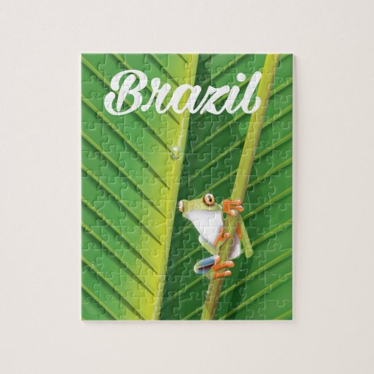 Braziliaanse regenwoudkikkervisposter legpuzzel (Verticaal)