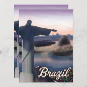 Braziliaanse reisposter-kunstdrukken. (Voorkant / Achterkant)