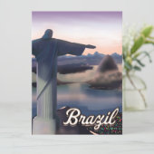 Braziliaanse reisposter-kunstdrukken. (Staand voorkant)