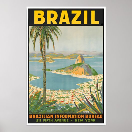 Braziliaanse Reisposter Rio De Janeiro Kunstprint Poster (Voorkant)