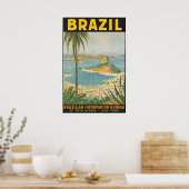 Braziliaanse Reisposter Rio De Janeiro Kunstprint Poster (Keuken)