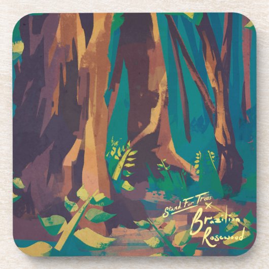 Braziliaanse Rosewood Beverage Coaster Bier Onderzetter (Voorkant)