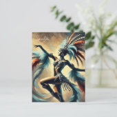 Braziliaanse samba danser briefkaart (Staand voorkant)
