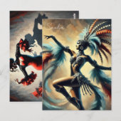 Braziliaanse samba danser briefkaart (Voorkant / Achterkant)