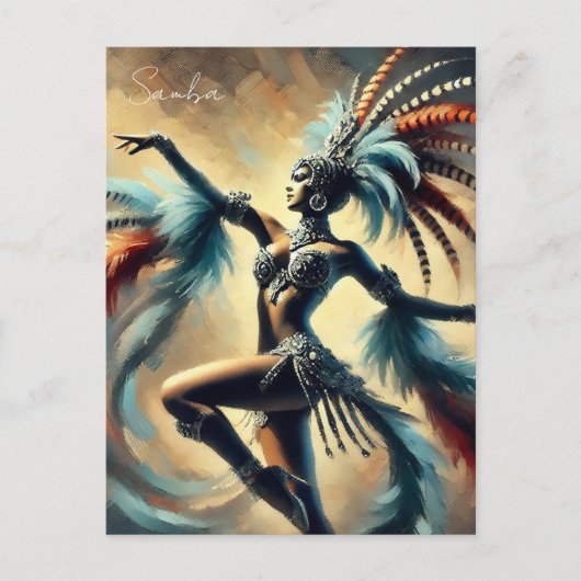 Braziliaanse samba danser briefkaart (Voorkant)