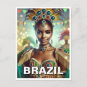 Braziliaanse samba danser briefkaart (Voorkant)