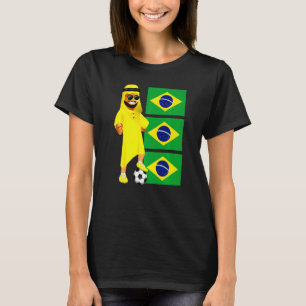 Braziliaanse sjeik Brazilië Vlag Voetbal T-shirt