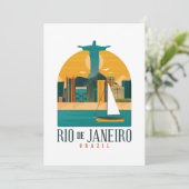 Braziliaanse stad Rio de Janeiro Kaart (Staand voorkant)