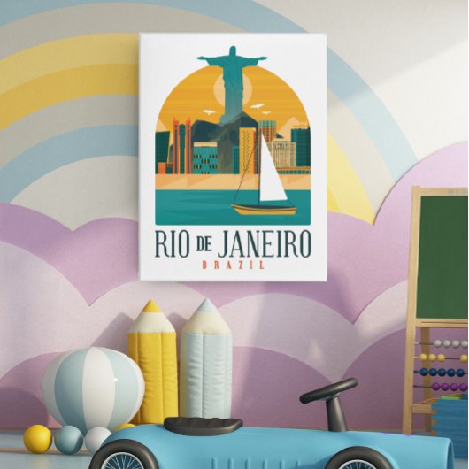 Braziliaanse stad Rio de Janeiro Poster