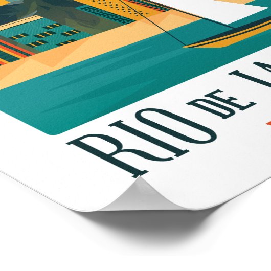 Braziliaanse stad Rio de Janeiro  Poster (Hoek)