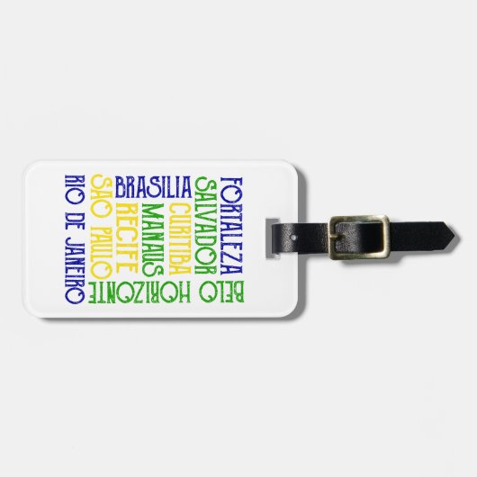 Braziliaanse stad Rio de Janeiro Sao Paulo Bagagelabel (Voorkant horizontaal)