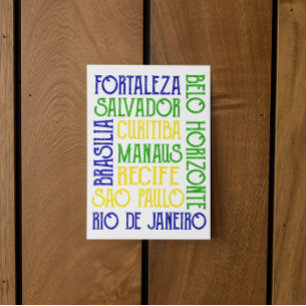 Braziliaanse stad Rio de Janeiro Sao Paulo Briefkaart