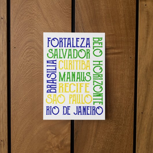 Braziliaanse stad Rio de Janeiro Sao Paulo Briefkaart