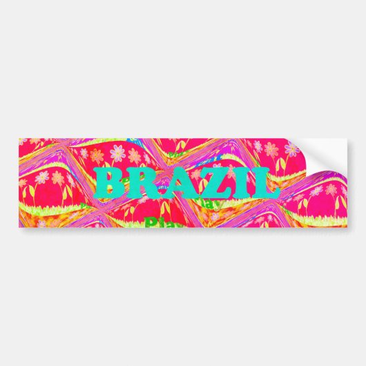 Braziliaanse Sticker Sjabloon Auto Bumpersticker (Voorkant)
