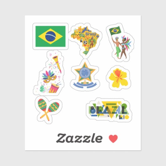 Braziliaanse Stickers (Vel)