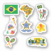 Braziliaanse Stickers (Voorkant)