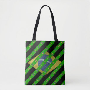 Braziliaanse strepen vlag tote bag