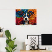 Braziliaanse Terrier Paper Quilling Art Dog Portre Poster (Thuiskantoor)
