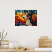 Braziliaanse Terrier Paper Quilling Art Dog Portre Poster (Keuken)