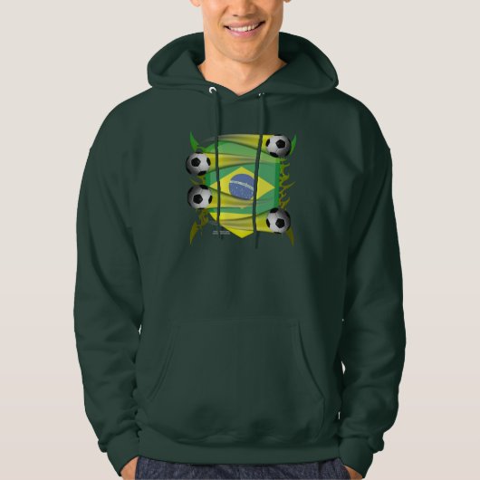 Braziliaanse tribale Mannen Hoodie (Voorkant)
