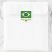 "Braziliaanse trots" Vierkante Sticker (Tas)