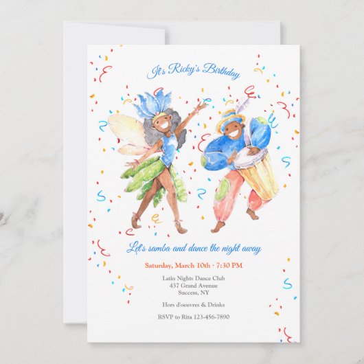 Braziliaanse uitnodiging voor Samba (Voorkant)